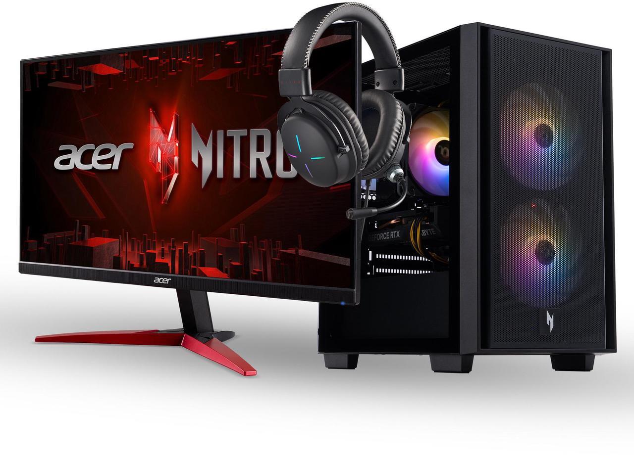Alt view image 8 of 9 - Acer Nitro 60 N60-640-UR25 Desktop, Intel Core i7-14700F 20-Core Processor (Up to 5.4GHz), NVIDIA GeForce RTX 5070 Ti Graphics (1406 AI TOPS), 32GB DDR5 Memory, 2TB PCIe 4.0 NVMe SSD, Windows 11 Home