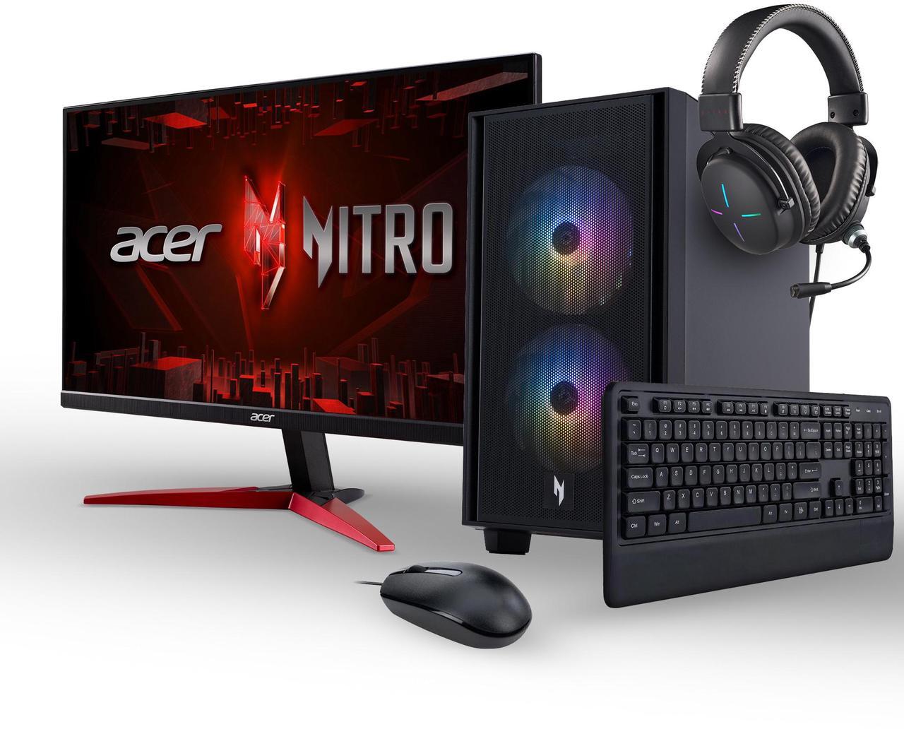 Alt view image 9 of 9 - Acer Nitro 60 N60-640-UR25 Desktop, Intel Core i7-14700F 20-Core Processor (Up to 5.4GHz), NVIDIA GeForce RTX 5070 Ti Graphics (1406 AI TOPS), 32GB DDR5 Memory, 2TB PCIe 4.0 NVMe SSD, Windows 11 Home