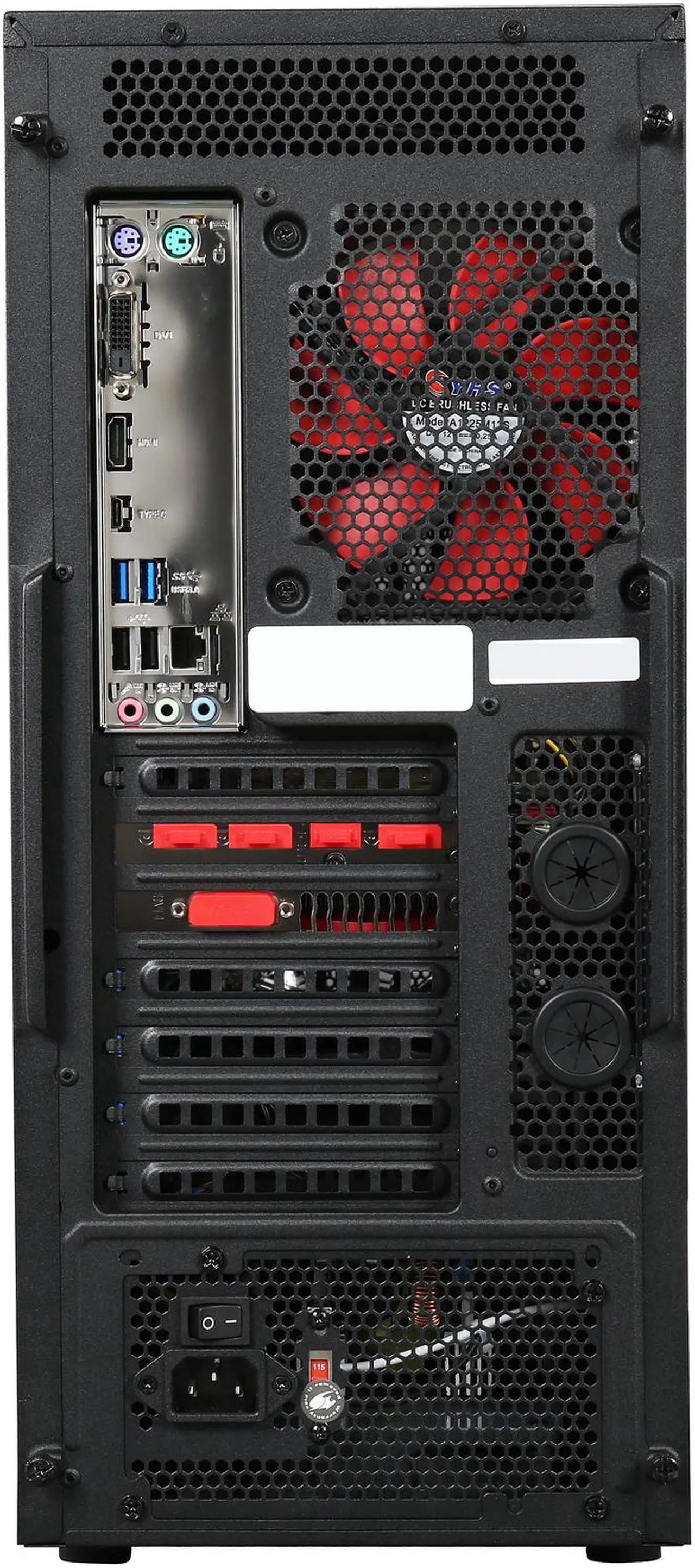 Alt view image 6 of 10 - ABS Vortex Optimus ALI062 Gaming Desktop Intel Core i7 6th Gen 6700K (4.00 GHz) 32 GB DDR4 3 TB HDD 480 GB SSD Windows 10 Home 64-Bit