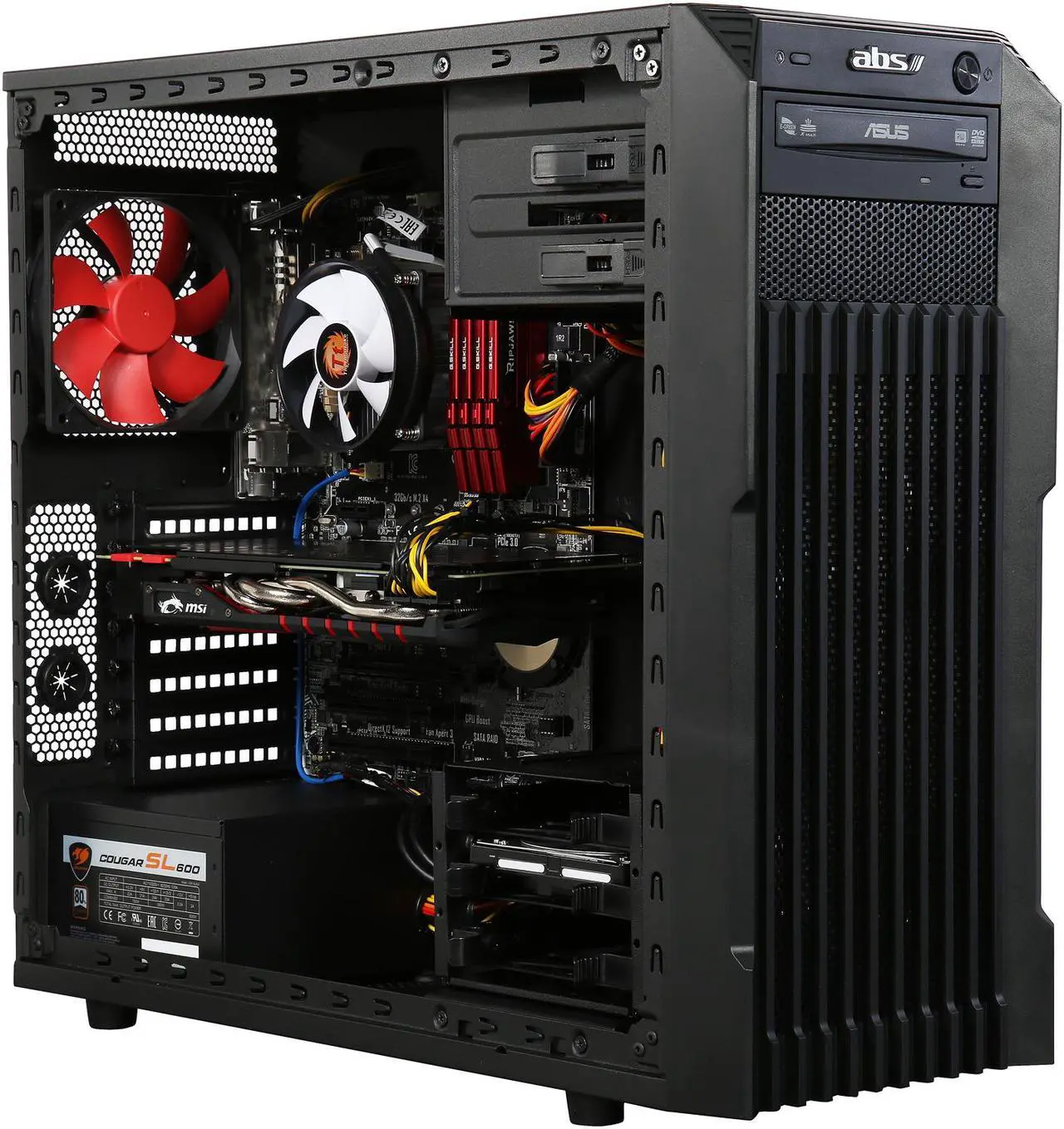 Alt view image 9 of 10 - ABS Vortex Optimus ALI062 Gaming Desktop Intel Core i7 6th Gen 6700K (4.00 GHz) 32 GB DDR4 3 TB HDD 480 GB SSD Windows 10 Home 64-Bit