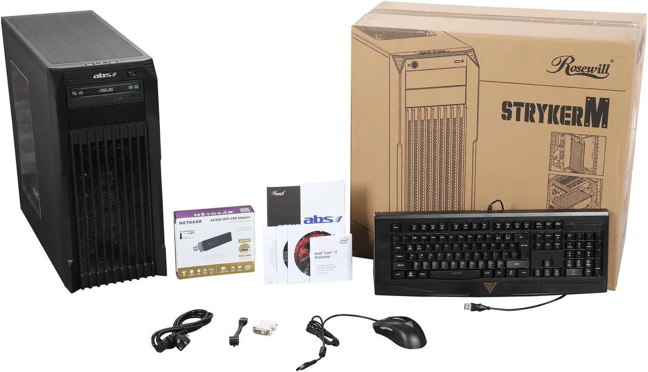 Alt view image 11 of 10 - ABS Vortex Optimus ALI062 Gaming Desktop Intel Core i7 6th Gen 6700K (4.00 GHz) 32 GB DDR4 3 TB HDD 480 GB SSD Windows 10 Home 64-Bit