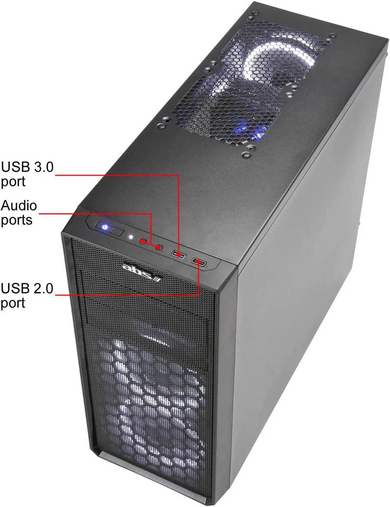 Alt view image 7 of 9 - ABS Focus - RYZEN 5 2600 - Radeon RX 580 8GB - 8GB DDR4 - 512GB SSD - Gaming Desktop PC