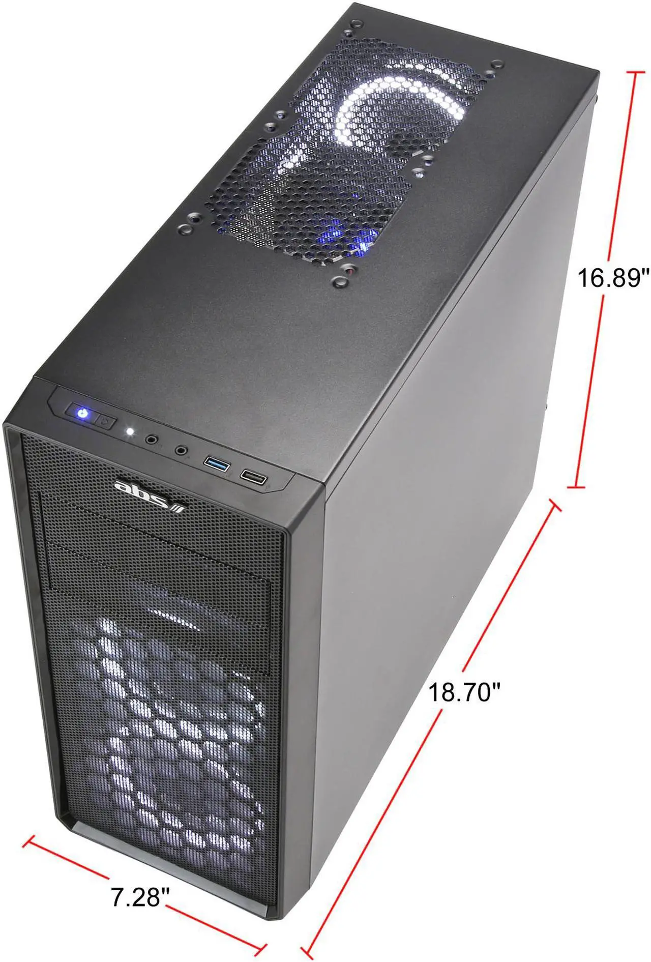 Alt view image 9 of 9 - ABS Focus - RYZEN 5 2600 - Radeon RX 580 8GB - 8GB DDR4 - 512GB SSD - Gaming Desktop PC