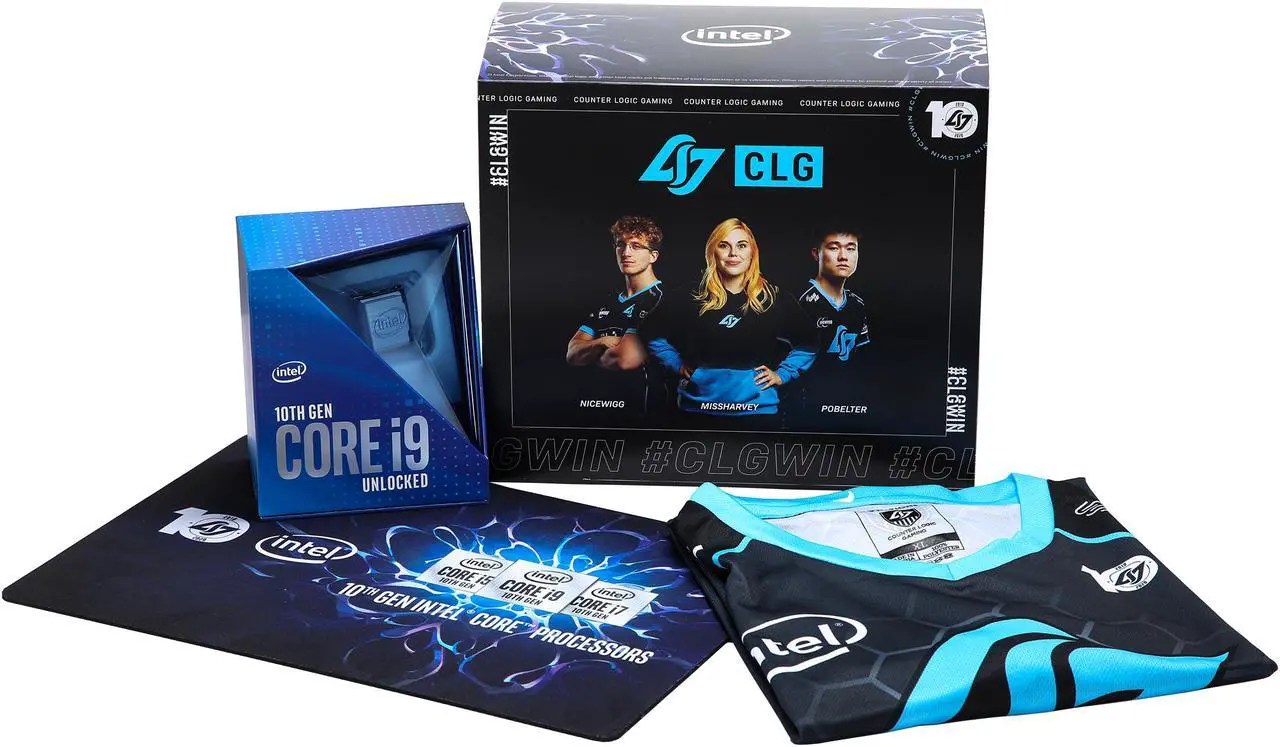 Main image of Intel CLG i9 Gamer Drop Bundle (Intel i9-10900K + CLG Jersey & Mousepad)