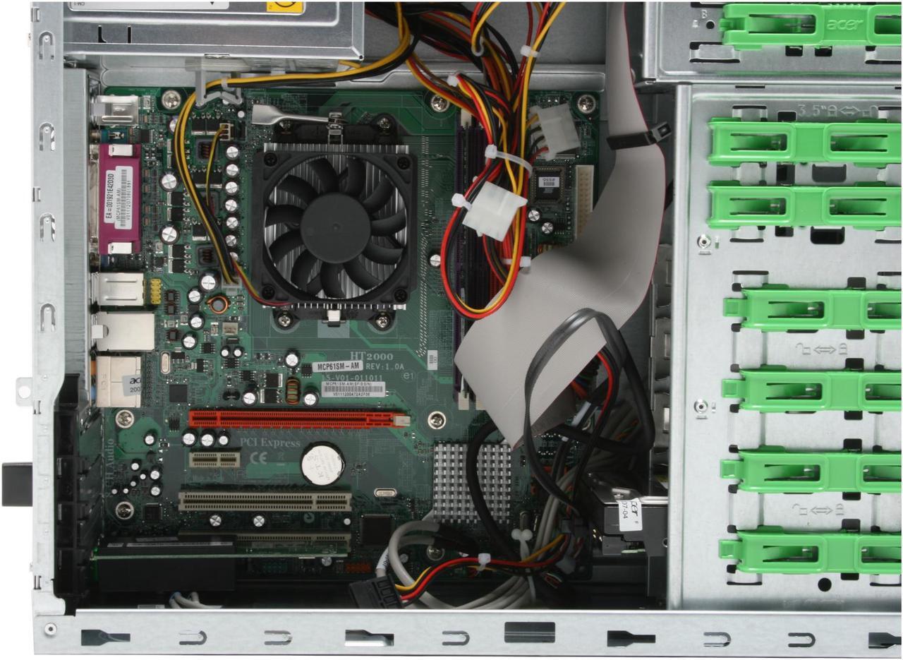 Alt view image 12 of 19 - Acer Desktop PC Aspire AST180-EA352B 3500+(2.20 GHz) 512MB DDR2 160GB HDD NVIDIA GeForce 6100 Windows Vista Home Basic