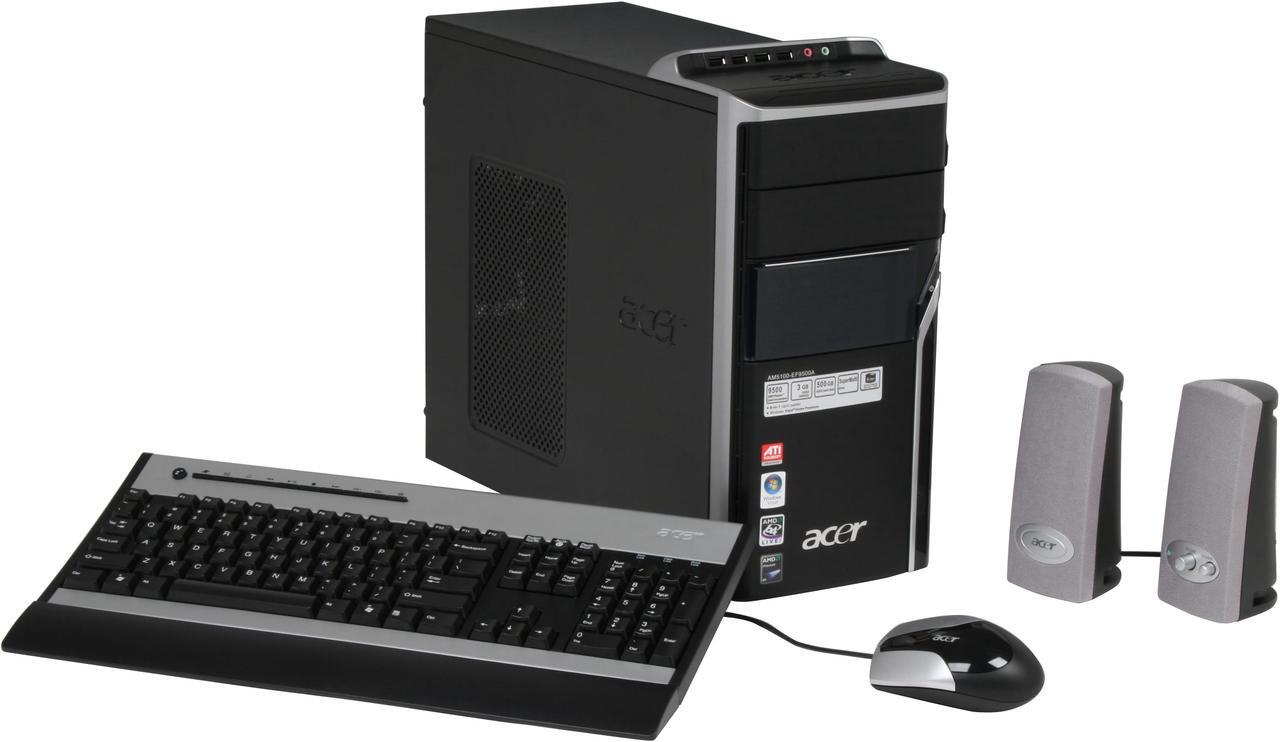 Main image of Acer Desktop PC Aspire AM5100-EF9500A AMD Phenom X4 9500 3GB DDR2 500GB HDD ATI Radeon X1250 IGP Windows Vista Home Premium