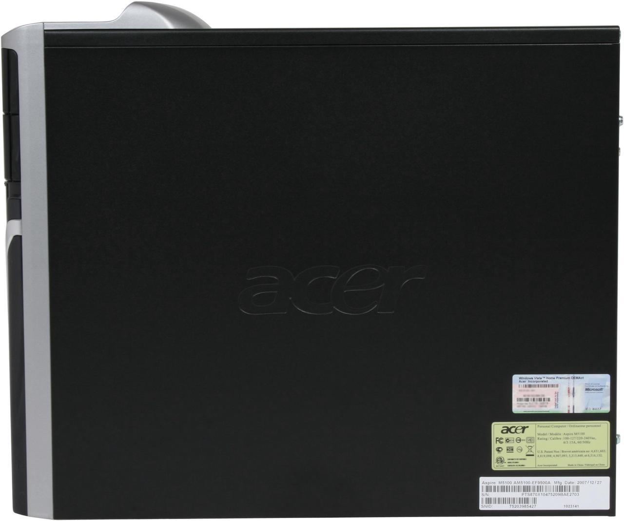 Alt view image 12 of 14 - Acer Desktop PC Aspire AM5100-EF9500A AMD Phenom X4 9500 3GB DDR2 500GB HDD ATI Radeon X1250 IGP Windows Vista Home Premium