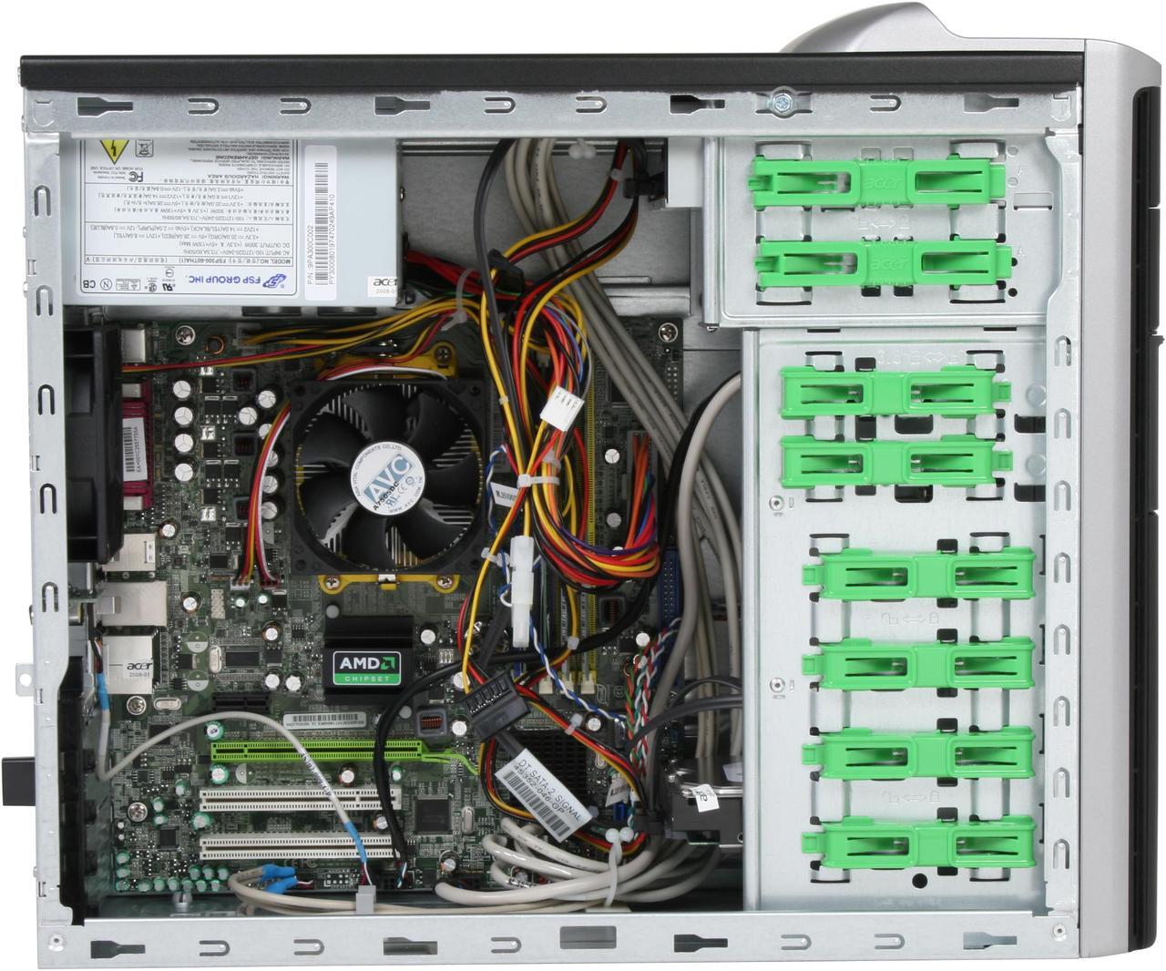 Alt view image 9 of 14 - Acer Desktop PC Aspire AM5100-EF9500A AMD Phenom X4 9500 3GB DDR2 500GB HDD ATI Radeon X1250 IGP Windows Vista Home Premium