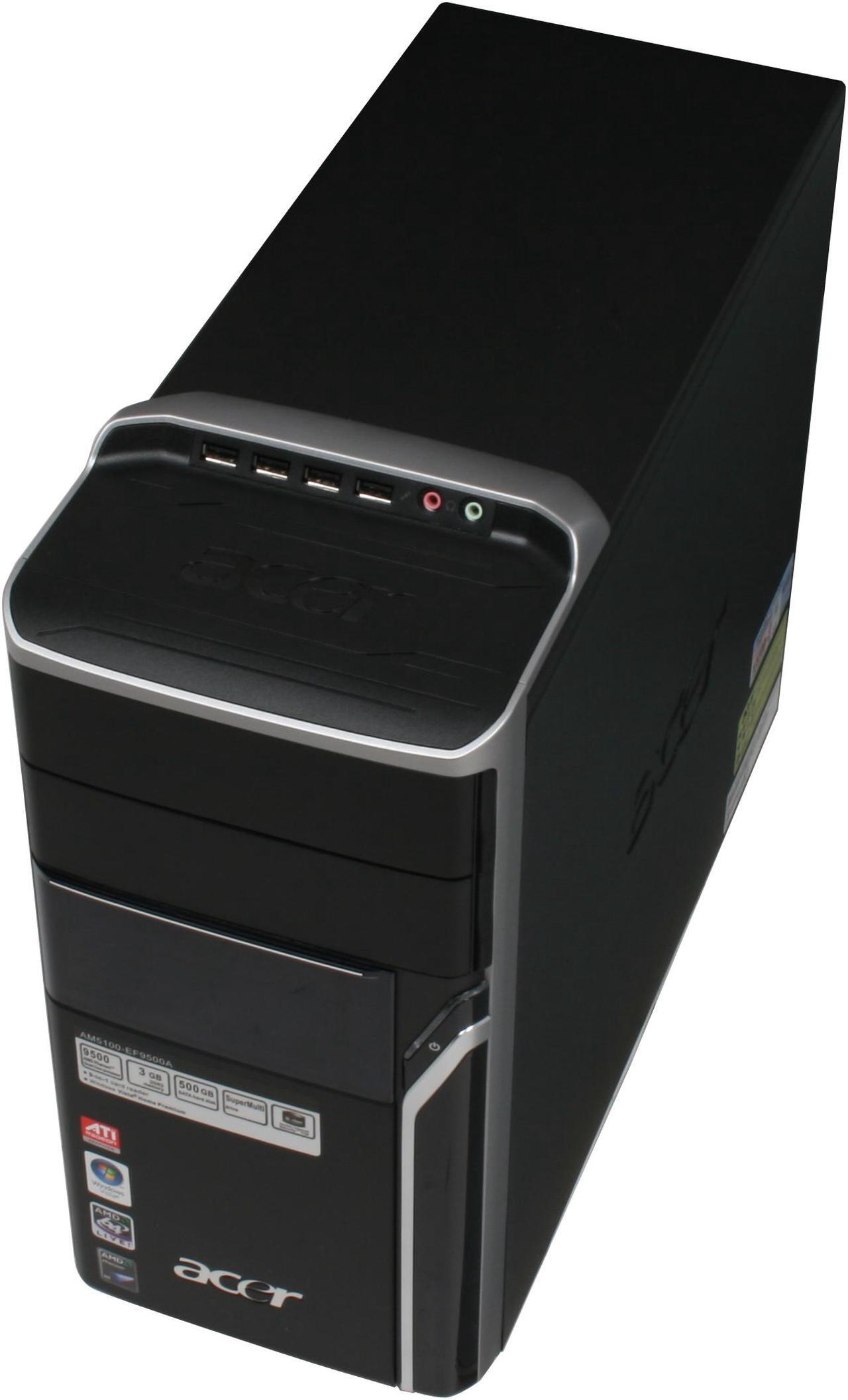 Alt view image 11 of 14 - Acer Desktop PC Aspire AM5100-EF9500A AMD Phenom X4 9500 3GB DDR2 500GB HDD ATI Radeon X1250 IGP Windows Vista Home Premium