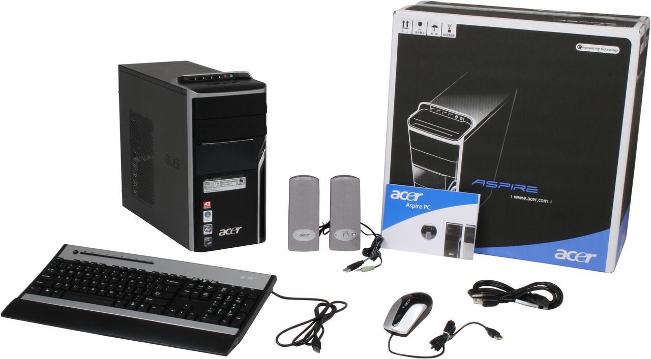 Alt view image 14 of 14 - Acer Desktop PC Aspire AM5100-EF9500A AMD Phenom X4 9500 3GB DDR2 500GB HDD ATI Radeon X1250 IGP Windows Vista Home Premium