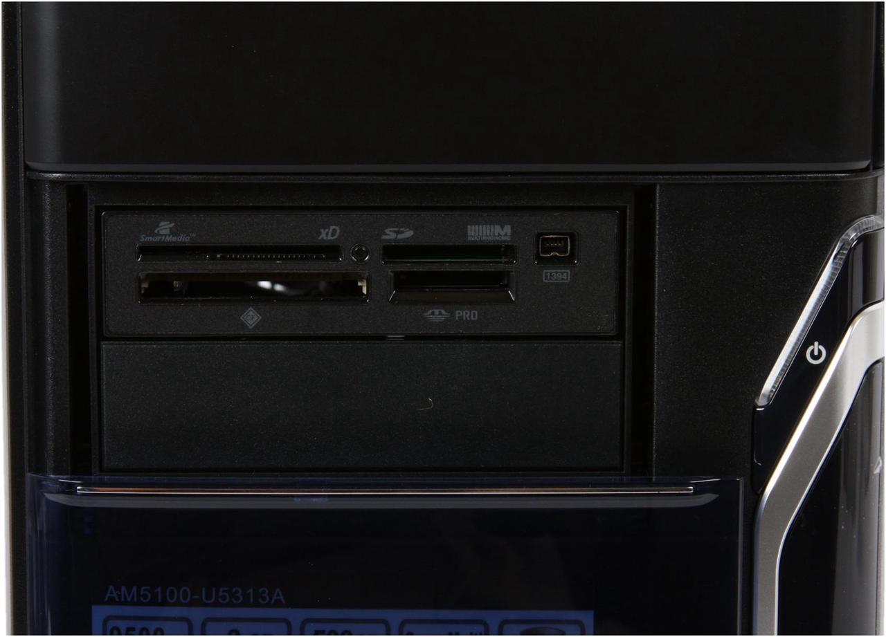 Alt view image 6 of 18 - Acer Desktop PC Aspire AM5100-U5313A AMD Phenom X4 9500 3GB DDR2 500GB HDD ATI Radeon HD 2400 PRO Windows Vista Home Premium