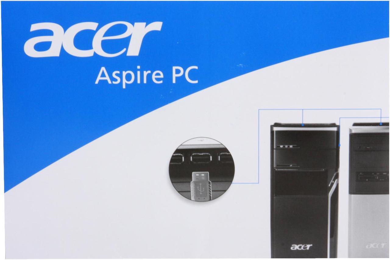 Alt view image 17 of 18 - Acer Desktop PC Aspire AM5100-U5313A AMD Phenom X4 9500 3GB DDR2 500GB HDD ATI Radeon HD 2400 PRO Windows Vista Home Premium