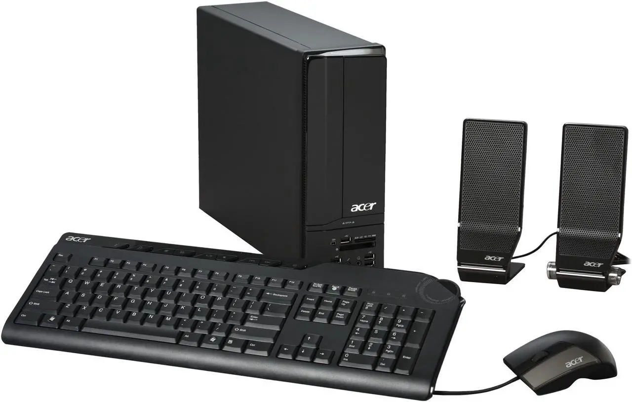 Main image of Acer Desktop PC Aspire AX1700-U3793A Intel Core 2 Duo E7300 4GB DDR2 750GB HDD NVIDIA GeForce G100 Windows Vista Home Premium 64-bit