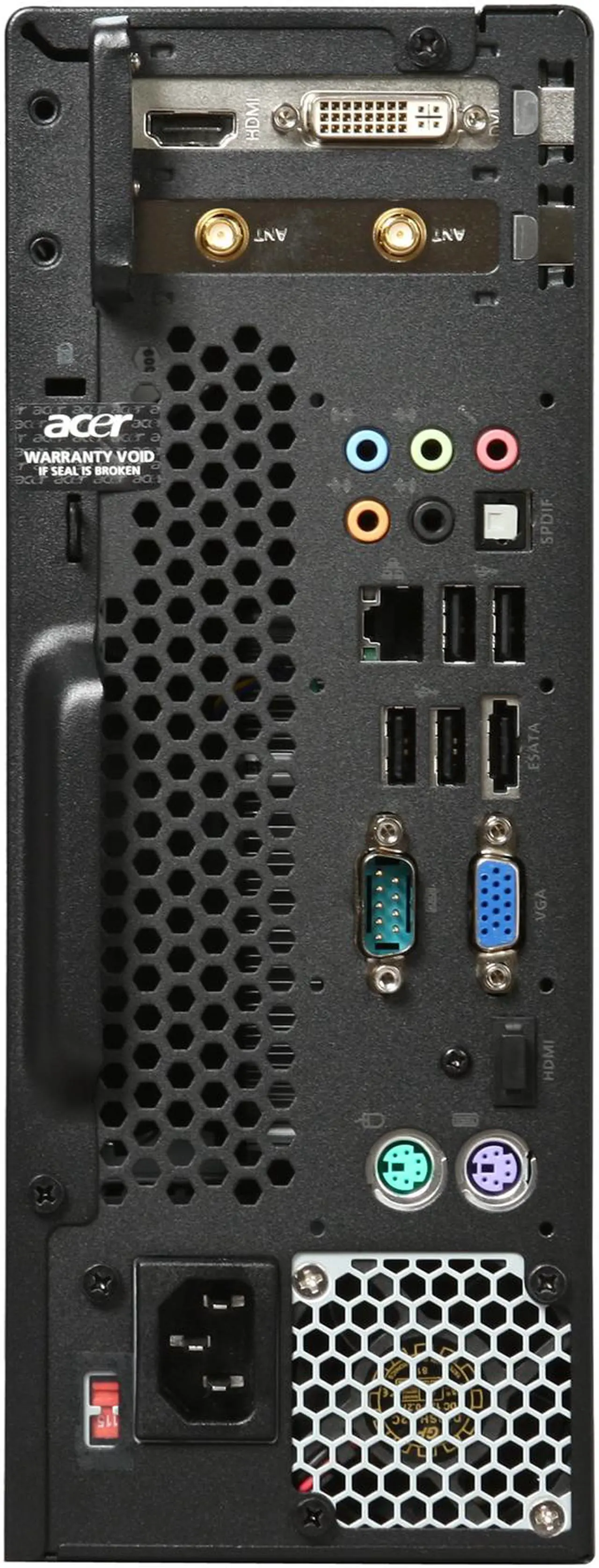 Alt view image 9 of 10 - Acer Desktop PC Aspire AX1700-U3793A Intel Core 2 Duo E7300 4GB DDR2 750GB HDD NVIDIA GeForce G100 Windows Vista Home Premium 64-bit