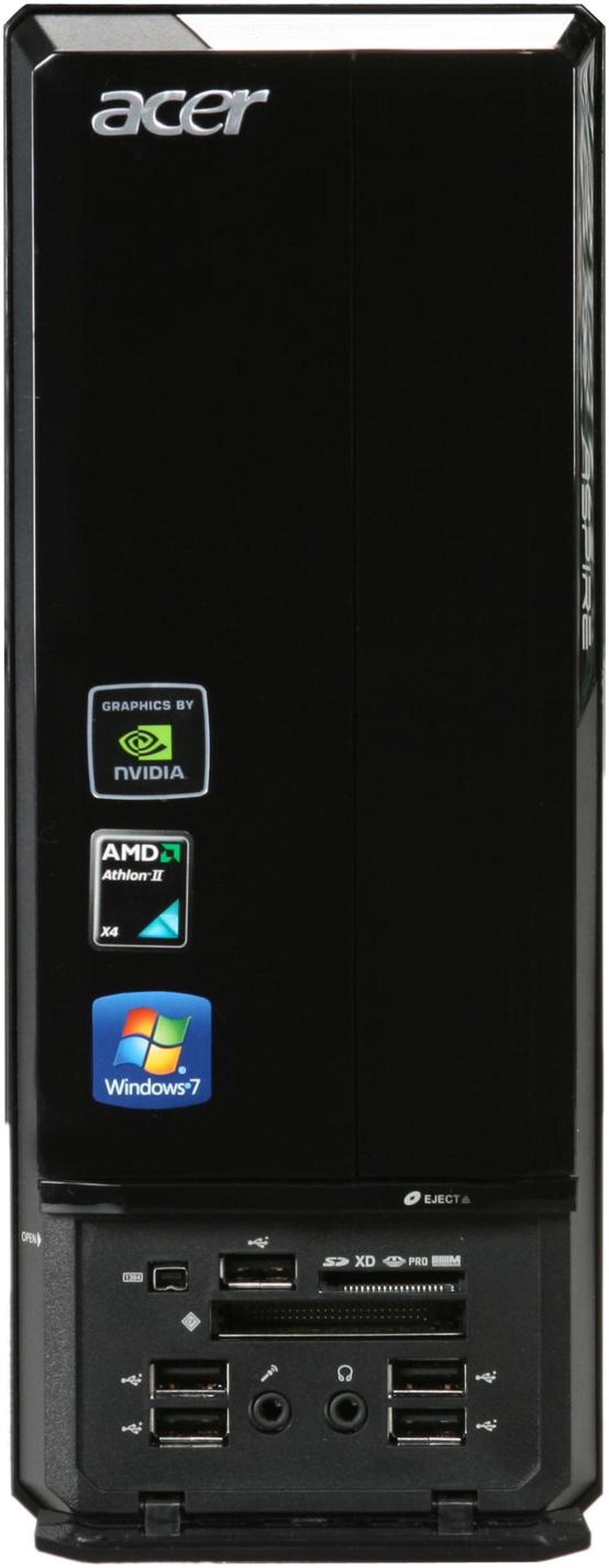 Alt view image 2 of 9 - Acer Desktop PC Aspire AX3300-U1322 AMD Athlon II X4 620 4GB DDR3 1TB HDD NVIDIA GeForce 9200 Windows 7 Home Premium 64-bit