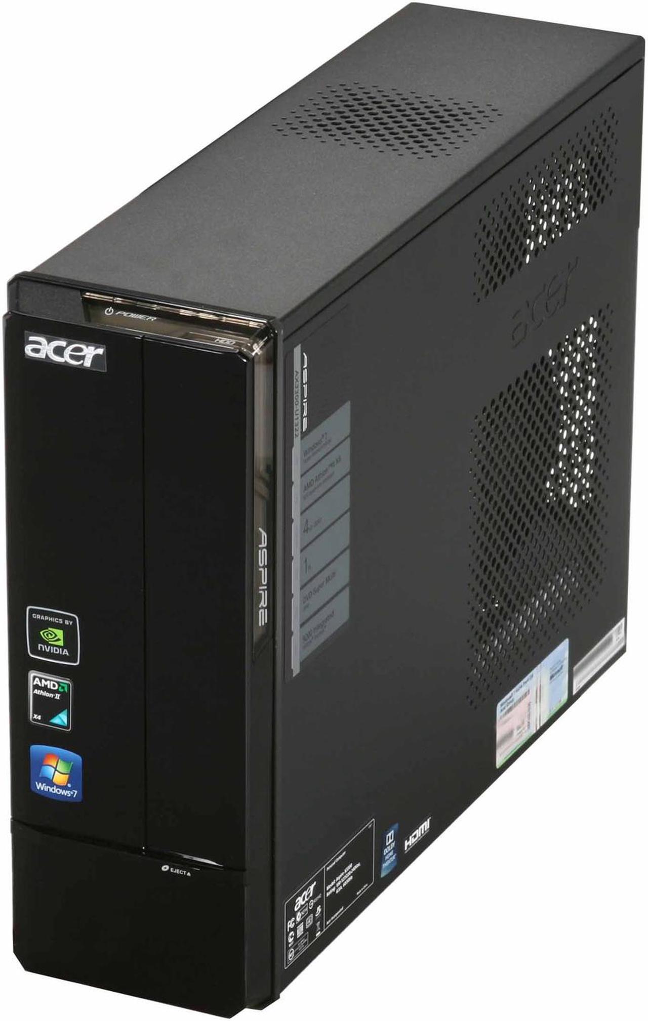 Alt view image 3 of 9 - Acer Desktop PC Aspire AX3300-U1322 AMD Athlon II X4 620 4GB DDR3 1TB HDD NVIDIA GeForce 9200 Windows 7 Home Premium 64-bit