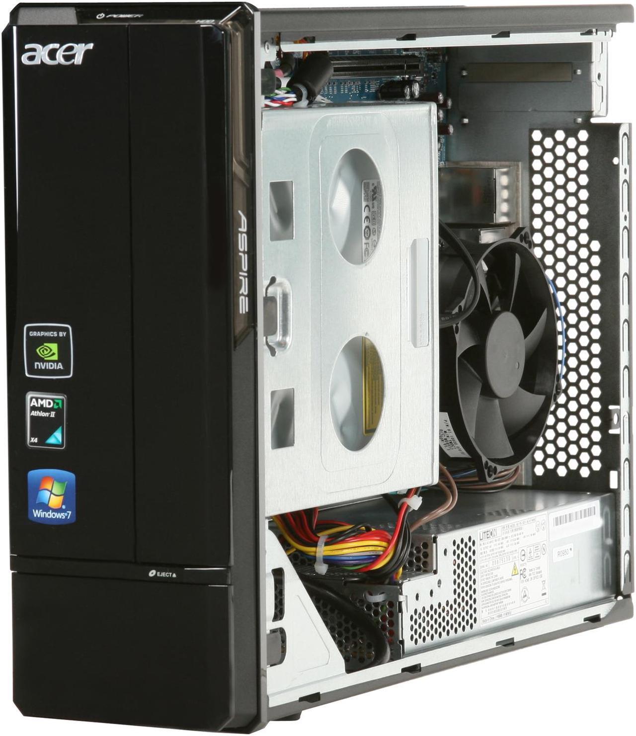 Alt view image 7 of 9 - Acer Desktop PC Aspire AX3300-U1322 AMD Athlon II X4 620 4GB DDR3 1TB HDD NVIDIA GeForce 9200 Windows 7 Home Premium 64-bit