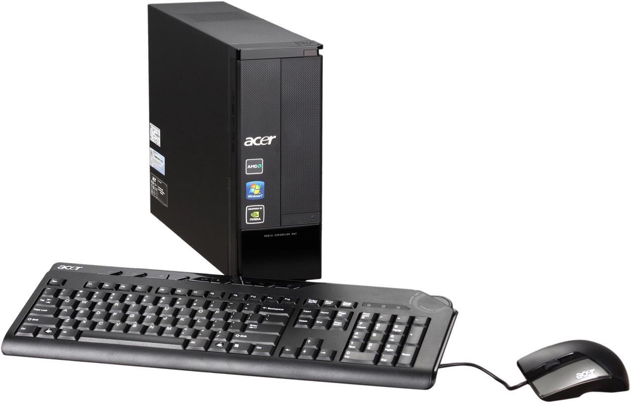 Main image of Acer Desktop PC Aspire AX3400-U3032 AMD Athlon II X4 640 4GB DDR3 1TB HDD NVIDIA GeForce 9200 Windows 7 Home Premium 64-bit