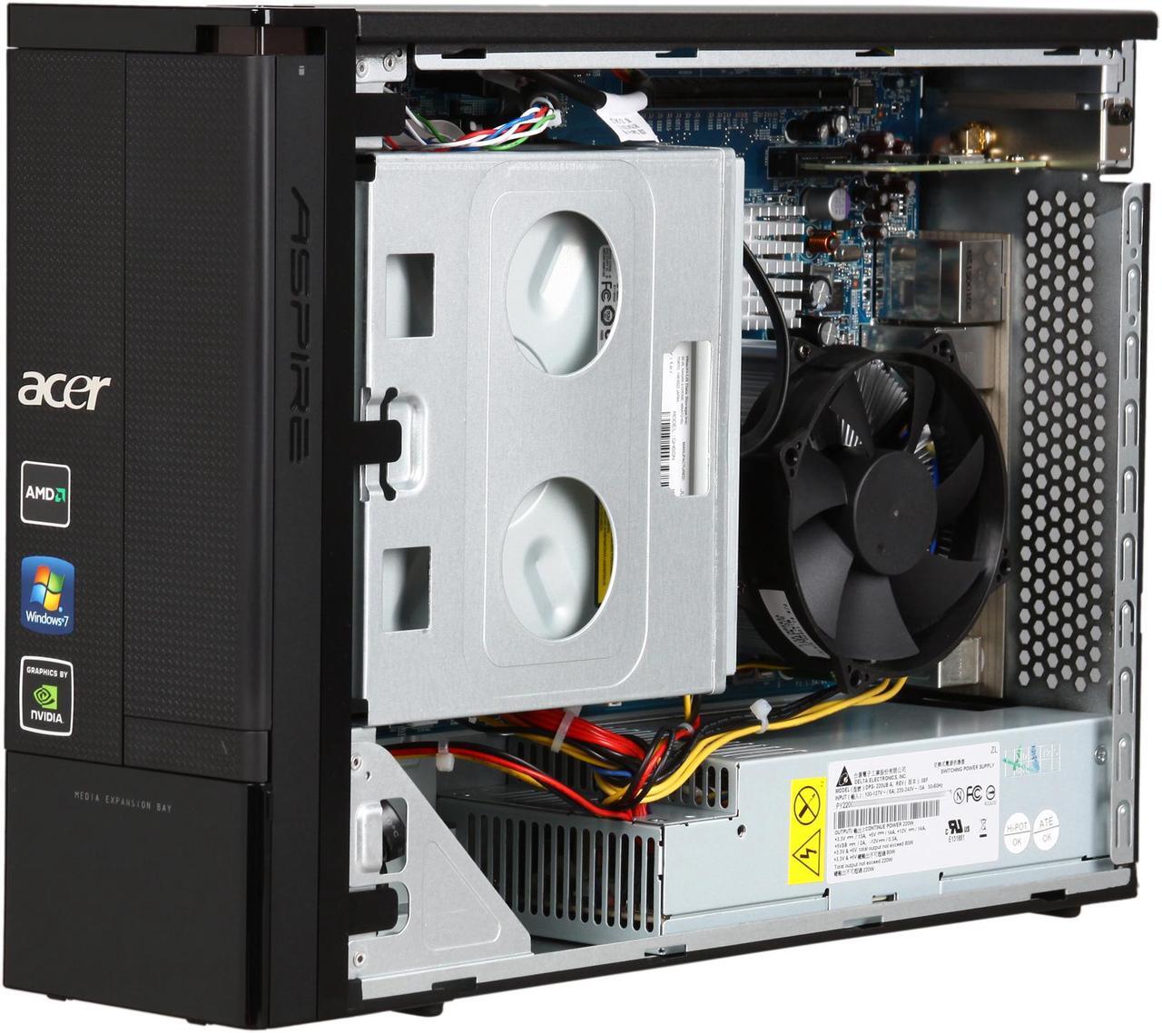 Alt view image 5 of 7 - Acer Desktop PC Aspire AX3400-U3032 AMD Athlon II X4 640 4GB DDR3 1TB HDD NVIDIA GeForce 9200 Windows 7 Home Premium 64-bit