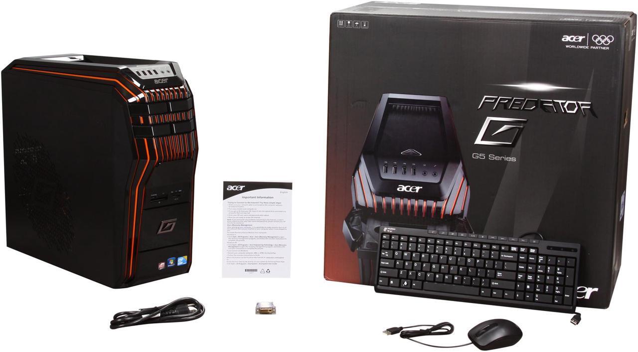 Alt view image 9 of 9 - Acer Desktop PC Aspire Predator AG5900-U3092 Intel Core i7-870 8GB DDR3 1.5TB HDD ATI Radeon HD 5850 Windows 7 Home Premium 64-bit