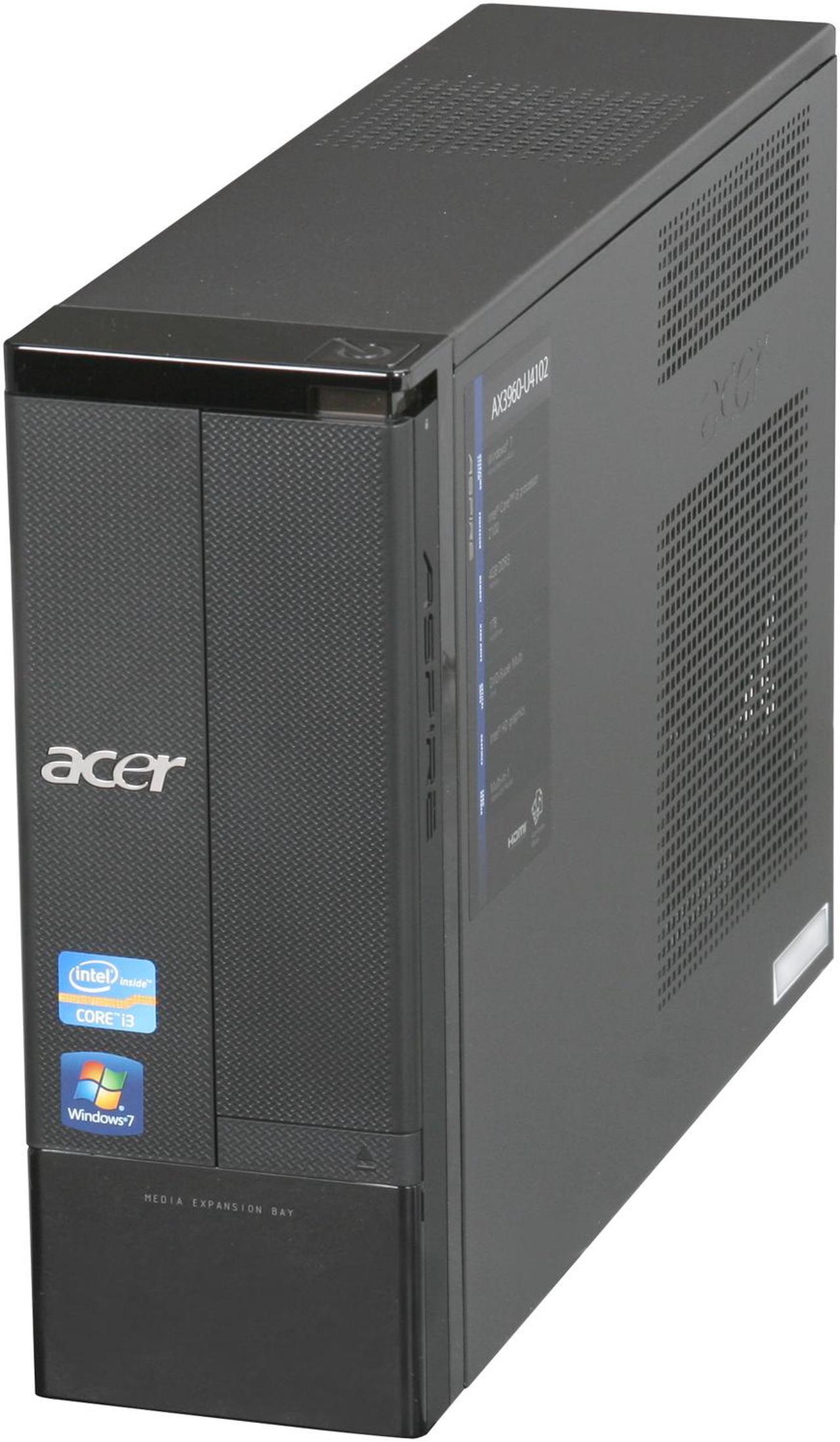 Alt view image 3 of 9 - Acer Desktop PC Aspire AX3960-U4102 (PT.SFF02.027) Intel Core i3-2100 4GB DDR3 1TB HDD Intel HD Graphics 2000 Windows 7 Home Premium 64-bit