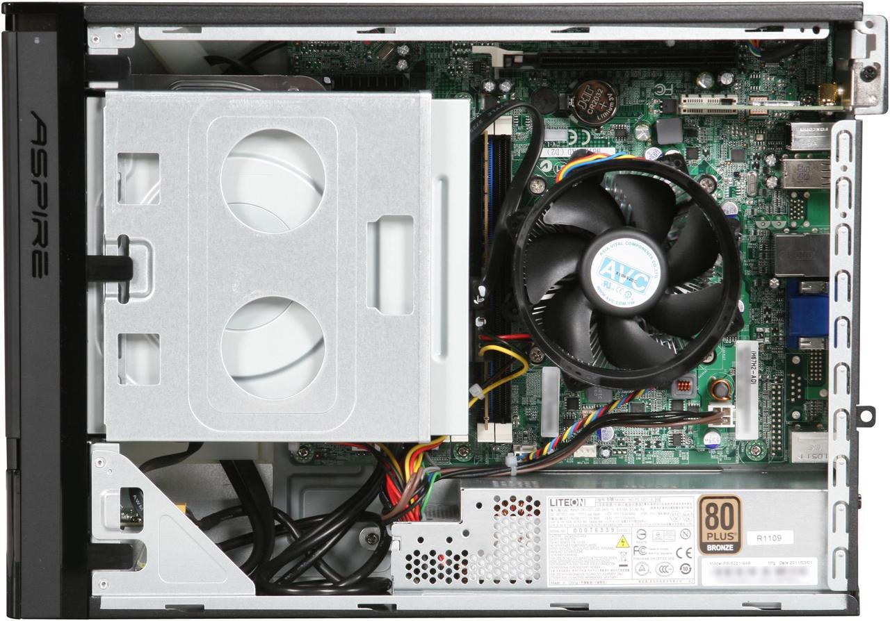 Alt view image 6 of 9 - Acer Desktop PC Aspire AX3960-U4102 (PT.SFF02.027) Intel Core i3-2100 4GB DDR3 1TB HDD Intel HD Graphics 2000 Windows 7 Home Premium 64-bit