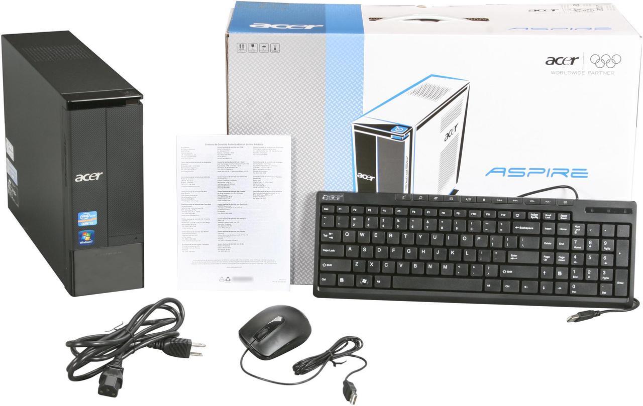 Alt view image 9 of 9 - Acer Desktop PC Aspire AX3960-U4102 (PT.SFF02.027) Intel Core i3-2100 4GB DDR3 1TB HDD Intel HD Graphics 2000 Windows 7 Home Premium 64-bit