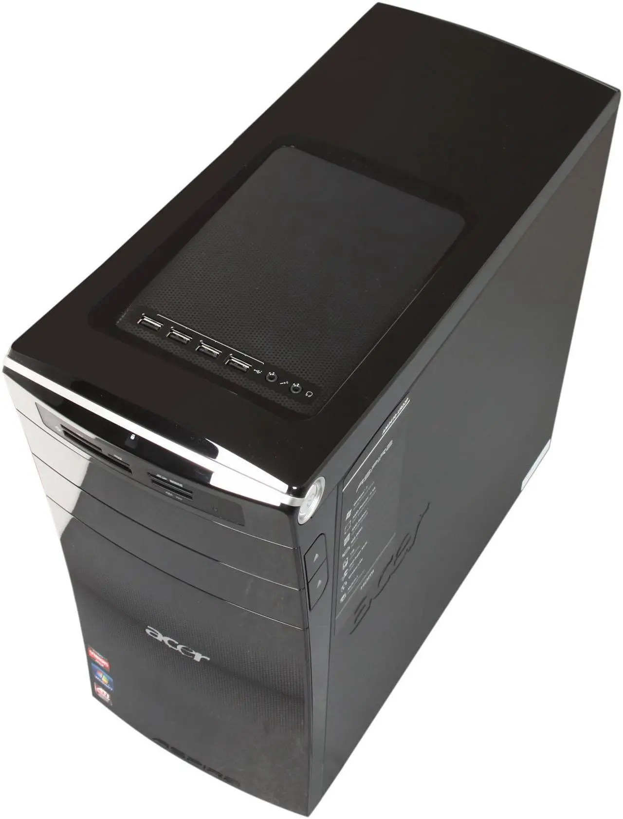 Alt view image 8 of 10 - Acer Desktop PC Aspire AM3410-UR22P (PT.SGDP2.004) AMD Phenom II X4 840T 4GB DDR3 1TB HDD AMD Radeon HD 6450 1GB Windows 7 Home Premium 64-bit