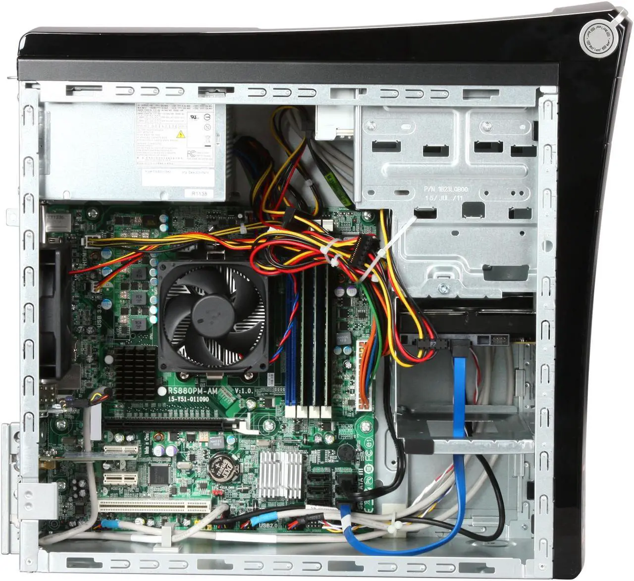 Alt view image 6 of 10 - Acer Desktop PC AM3450-UR30P (PT.SHDP2.001) AMD FX-Series FX-4100 6GB DDR3 1TB HDD ATI Radeon HD 4250 Windows 7 Home Premium 64-Bit