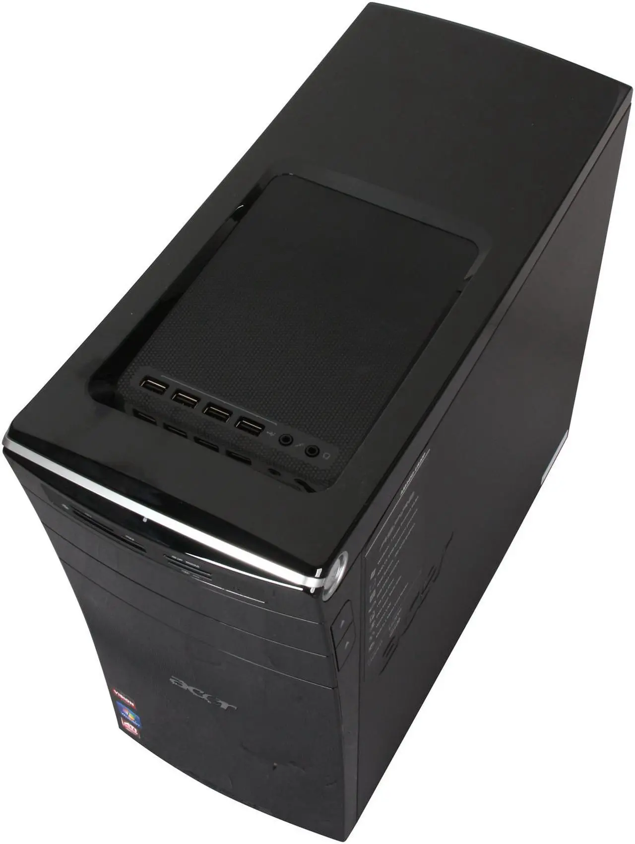 Alt view image 8 of 10 - Acer Desktop PC AM3450-UR30P (PT.SHDP2.001) AMD FX-Series FX-4100 6GB DDR3 1TB HDD ATI Radeon HD 4250 Windows 7 Home Premium 64-Bit