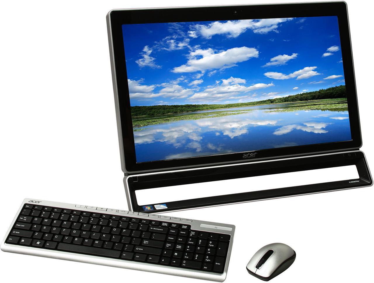 Main image of Acer AZ5771-UR20P (DO.SL1AA.001) 23" Touch Screen All-in-One PC Pentium G630(2.70GHz) 6GB DDR3 1TB HDD Capacity Intel HD Graphics Windows 7 Home Premium 64-Bit