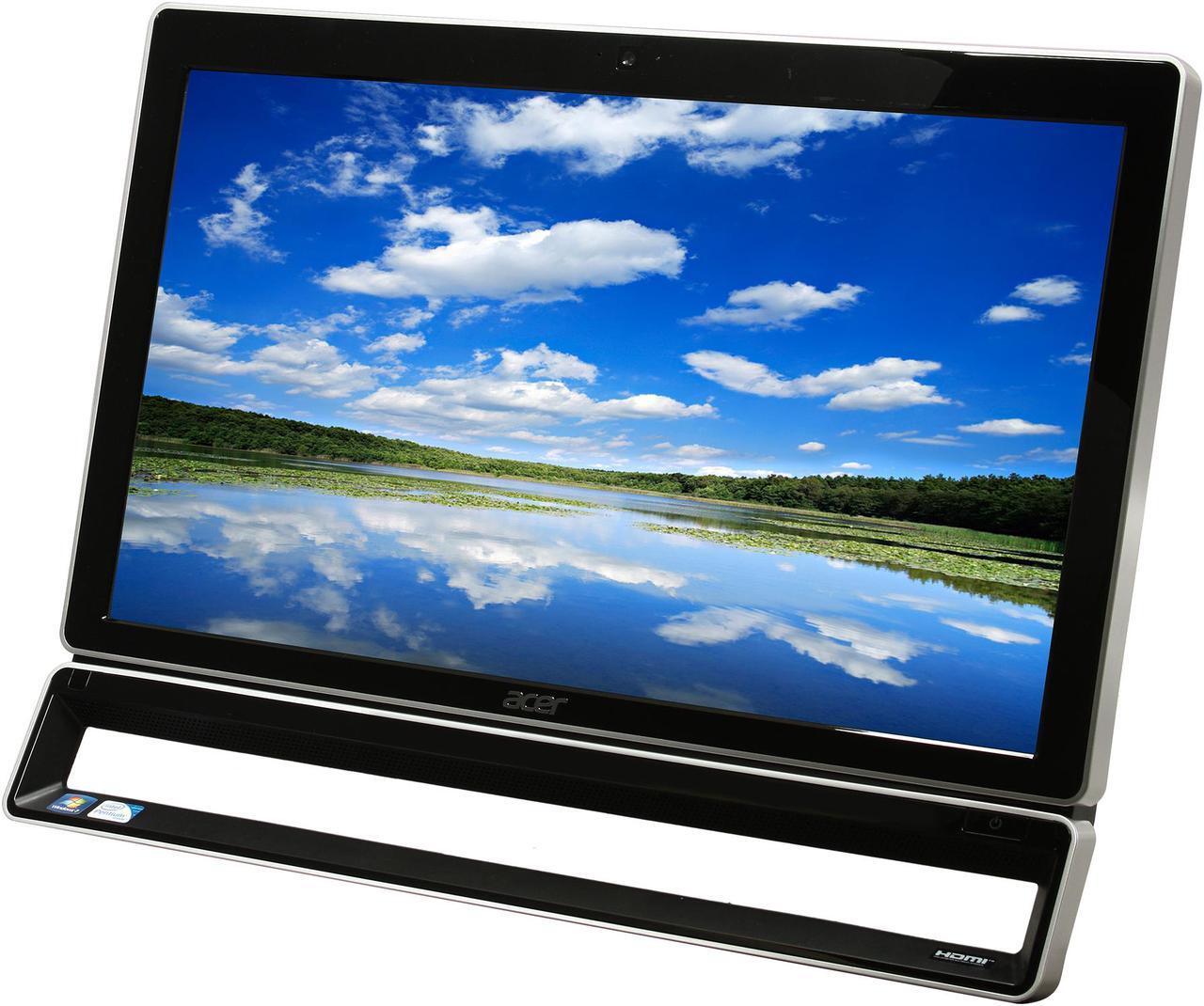 Alt view image 3 of 9 - Acer AZ5771-UR20P (DO.SL1AA.001) 23" Touch Screen All-in-One PC Pentium G630(2.70GHz) 6GB DDR3 1TB HDD Capacity Intel HD Graphics Windows 7 Home Premium 64-Bit