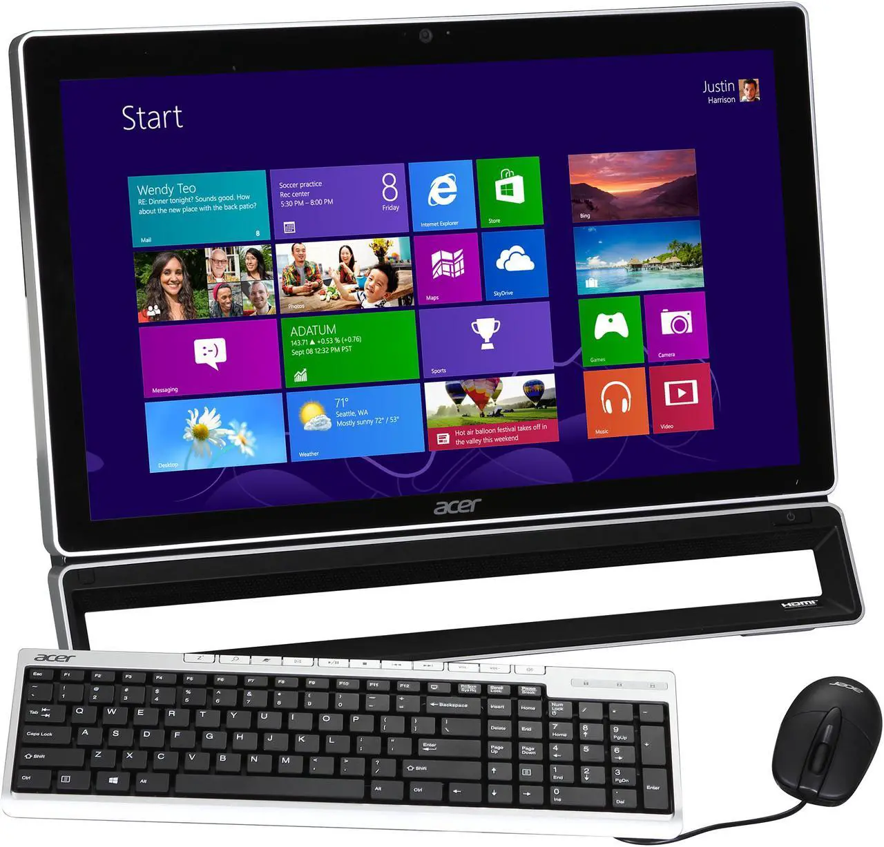 Main image of Acer All-in-One PC Aspire AZS600-UR36 (DQ.SLUAA.004) Intel Pentium G2020 4GB DDR3 500GB HDD 23" Windows 8