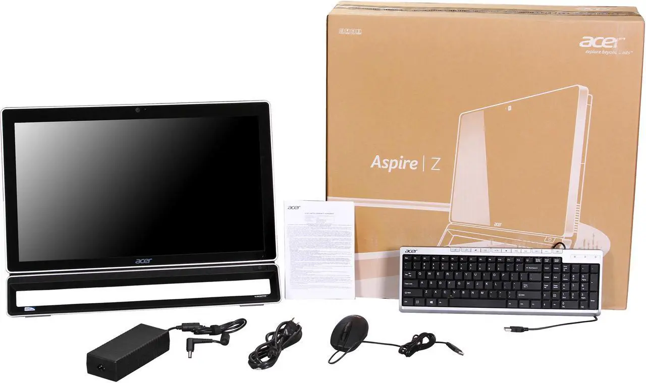 Alt view image 7 of 7 - Acer All-in-One PC Aspire AZS600-UR36 (DQ.SLUAA.004) Intel Pentium G2020 4GB DDR3 500GB HDD 23" Windows 8