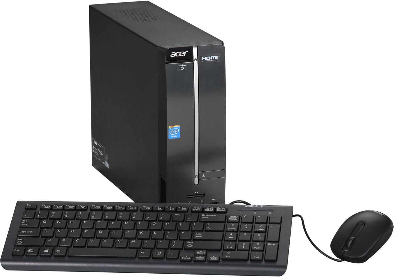 Acer Aspire AXC-603G-UW30 Desktop PC Intel J1900 Quad-Core 2.00GHz, 4GB DDR3 RAM, 500GB HDD, HDMI OUT, USB 3.0, Windows 8.1 64-Bit