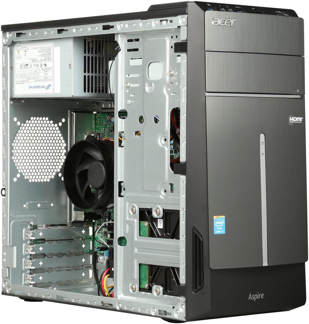 Alt view image 7 of 9 - Acer Desktop PC Aspire T ATC-605-UR19 Intel Core i5-4440 4GB DDR3 500GB HDD Intel HD Graphics 4600 Windows 8.1 64-Bit