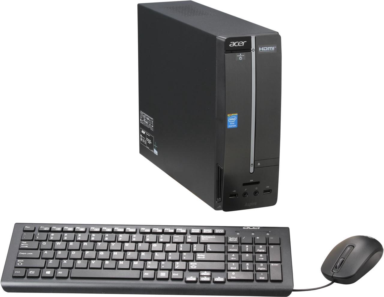 Acer Aspire AXC-603G-UW31 Desktop PC Pentium J2900 2.41GHz (2.67GHz with Intel Burst) 8GB DDR3 1TB HDD DVD±RW DL HD Audio Bluetooth 4.0 HDMI Out USB 3.0 Windows 8.1 64-Bit