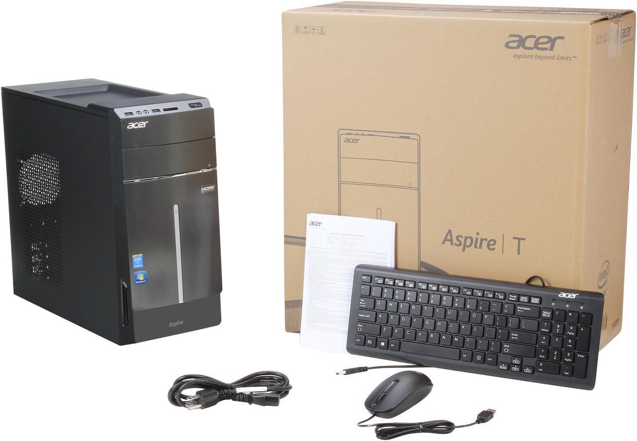 Alt view image 9 of 9 - Acer Desktop PC ATC-605-UR2N Intel Core i3-4160 4GB DDR3 1TB HDD Intel HD Graphics 4600 Windows 7 Home Premium 64-Bit