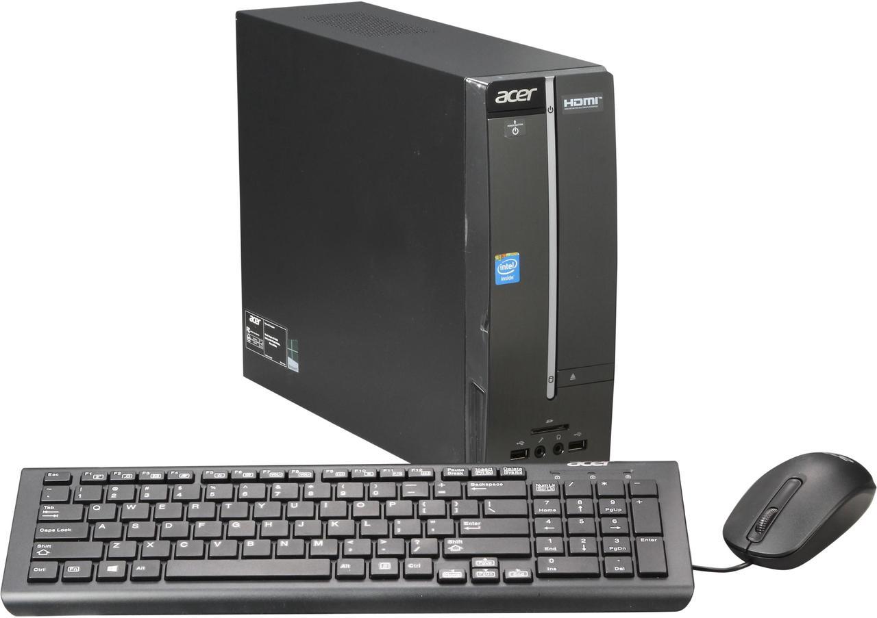 Acer Aspire AXC-603G-UW13 Desktop PC Celeron J1900 2.0GHz, 4GB Memory, 500GB HDD, DVDRW, Windows 8.1 64Bit (DT.SUVAA.003)