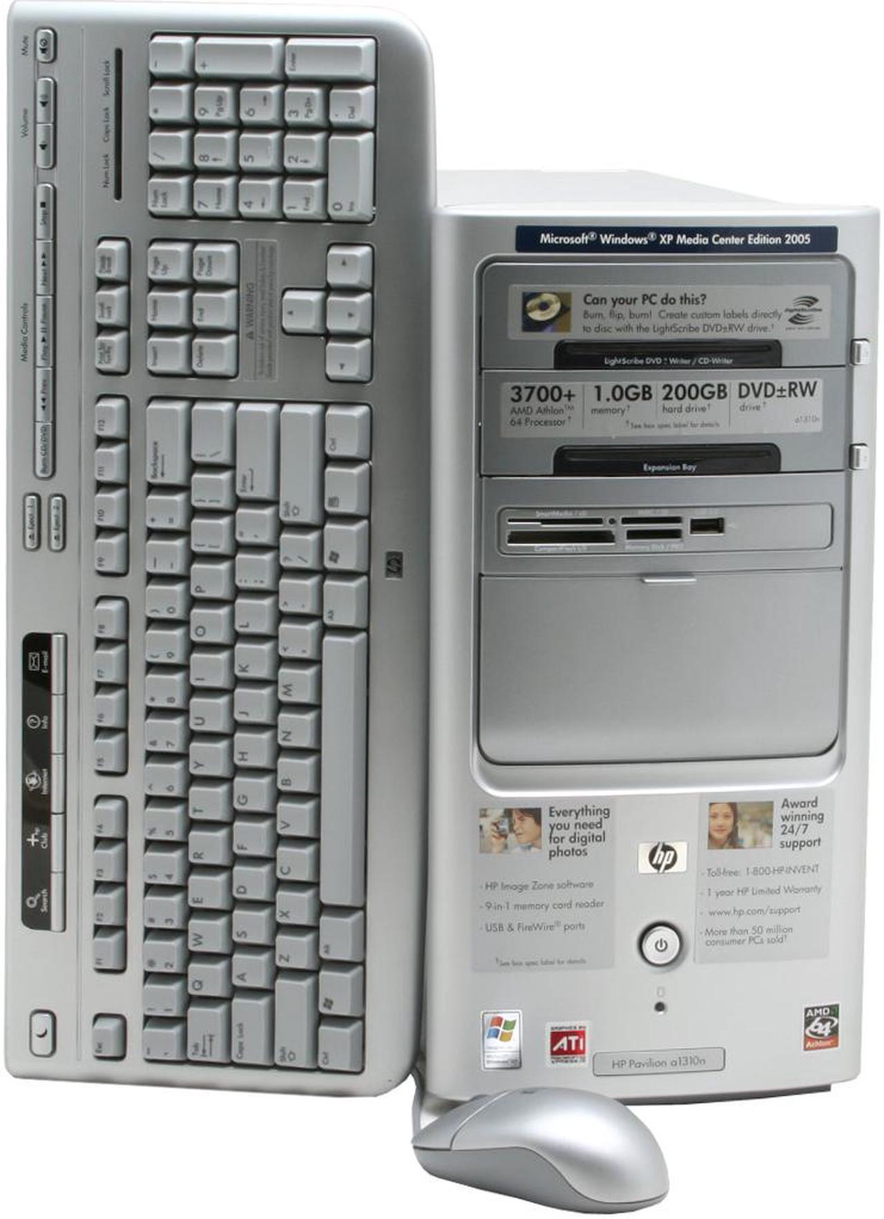 Main image of HP Desktop PC Pavilion a1310n (EL448AA) 3700+ 1GB DDR 200GB HDD ATI Radeon Integrated Graphics Windows XP Media Center