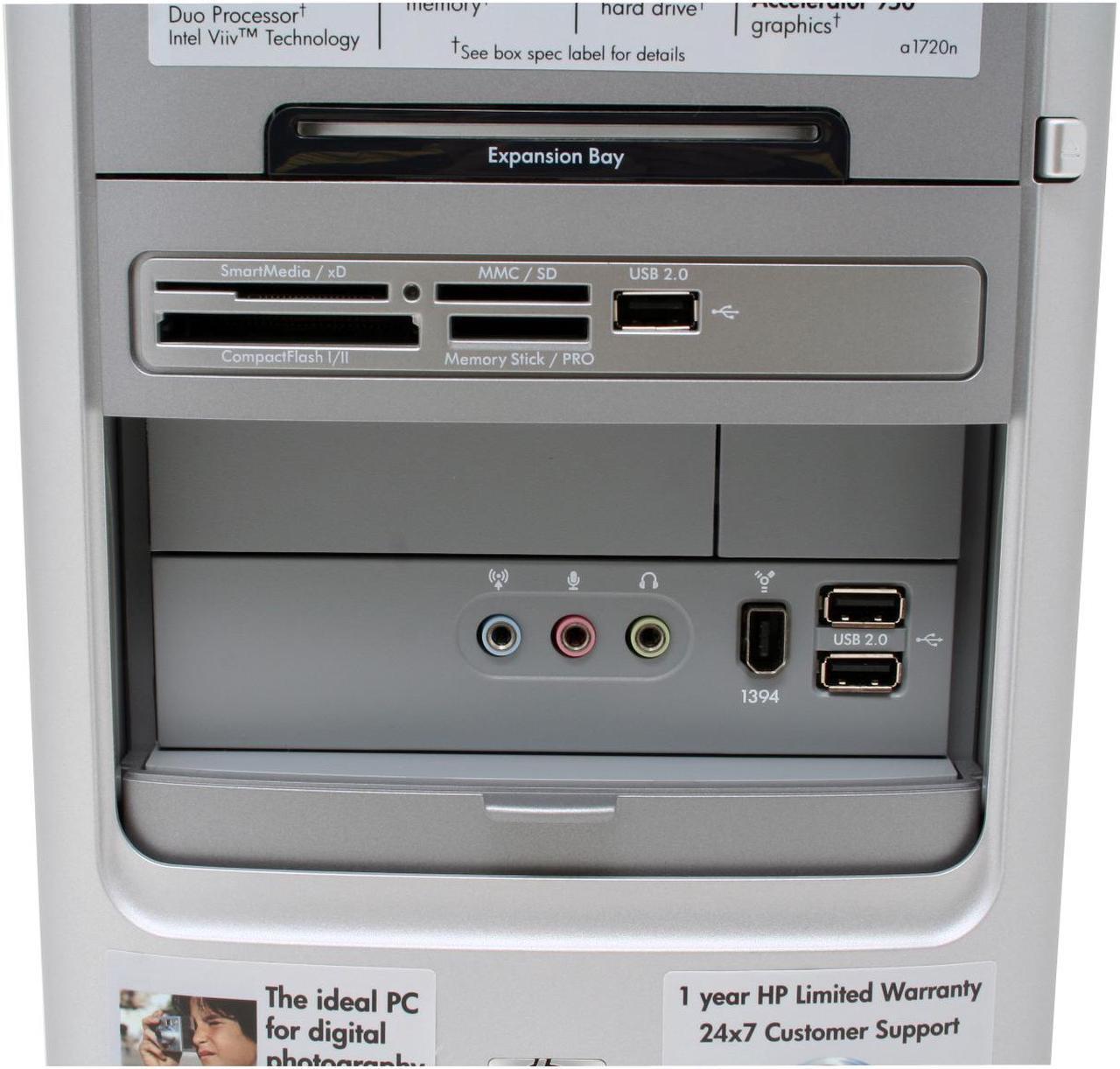 Alt view image 4 of 14 - HP Desktop PC Pavilion a1720n(RT641AA) Intel Core 2 Duo E6300 1GB DDR2 320GB HDD Intel GMA 950 Windows Vista Home Premium
