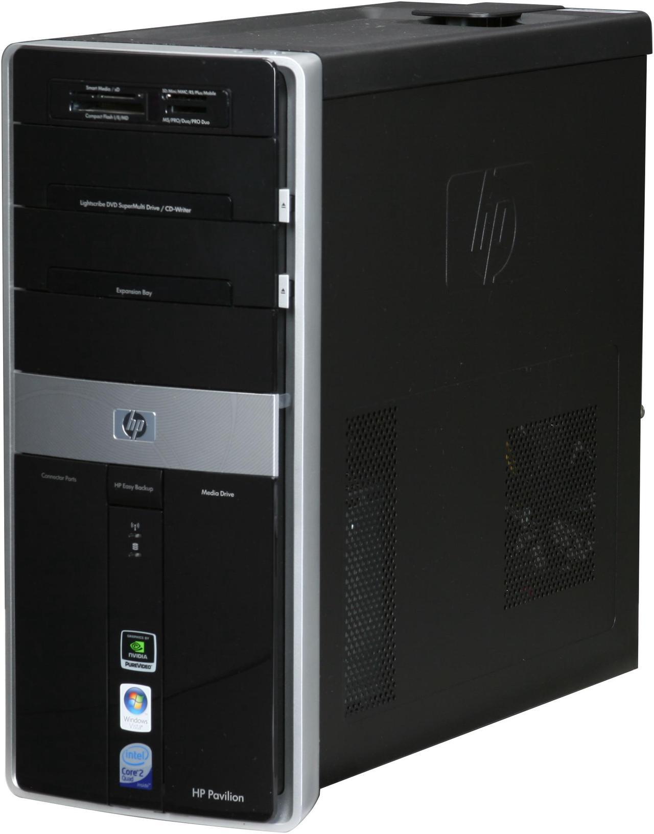 Alt view image 3 of 19 - HP Desktop PC Pavilion Elite M9340F(KQ497AAR) Intel Core 2 Quad Q6700 6GB DDR2 750GB HDD NVIDIA GeForce 9500 GS Windows Vista Home Premium 64-bit