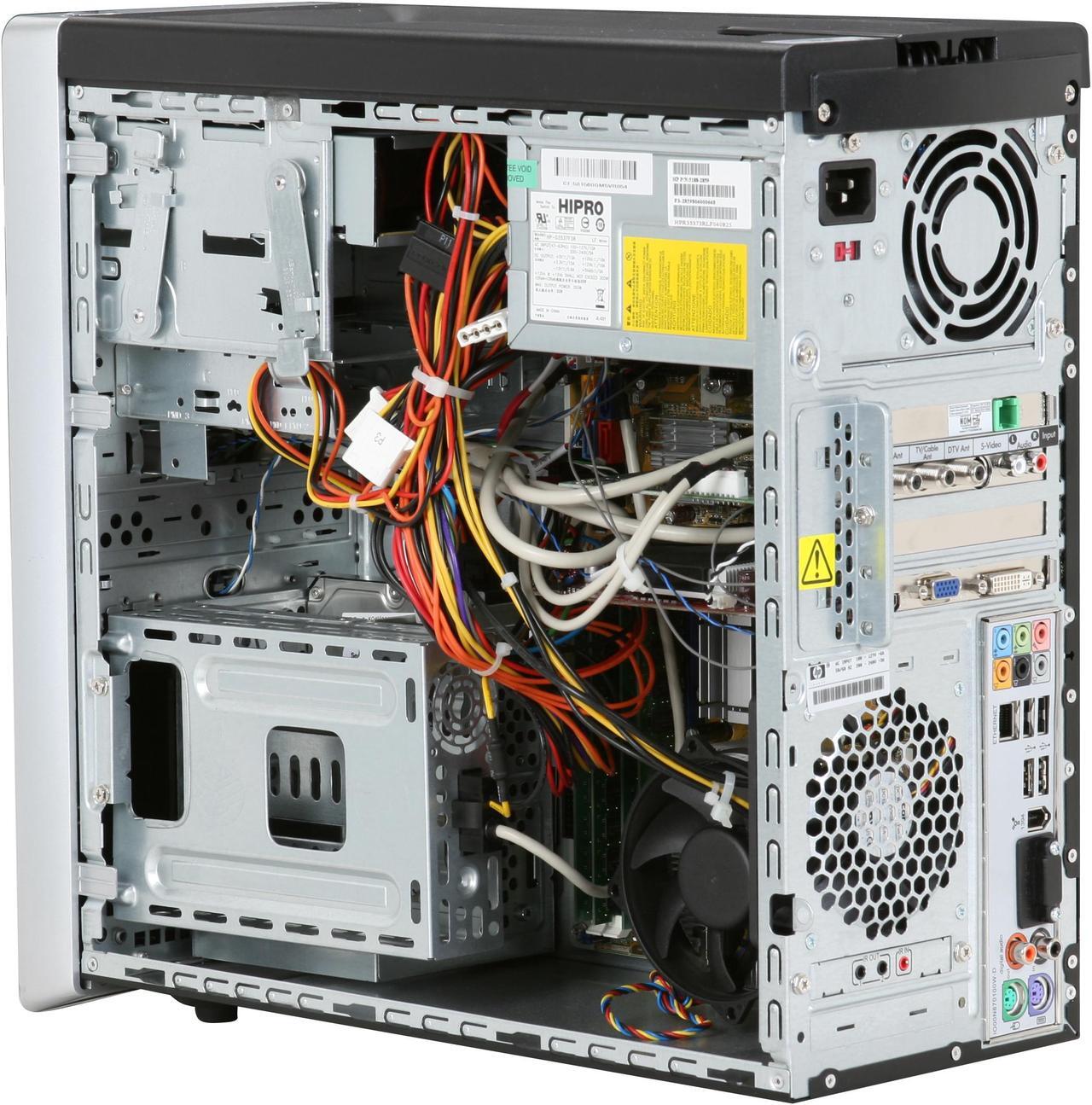 Alt view image 9 of 19 - HP Desktop PC Pavilion Elite M9340F(KQ497AAR) Intel Core 2 Quad Q6700 6GB DDR2 750GB HDD NVIDIA GeForce 9500 GS Windows Vista Home Premium 64-bit