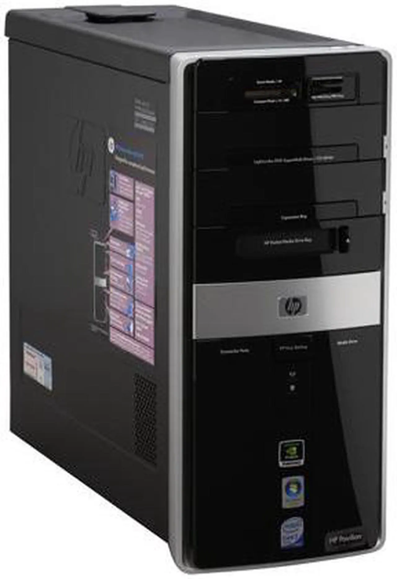 Alt view image 2 of 19 - HP Desktop PC Pavilion Elite M9510F(NC692AA) Intel Core 2 Quad Q8200 8GB DDR2 750GB HDD NVIDIA GeForce 9500 GS Windows Vista Home Premium 64-bit