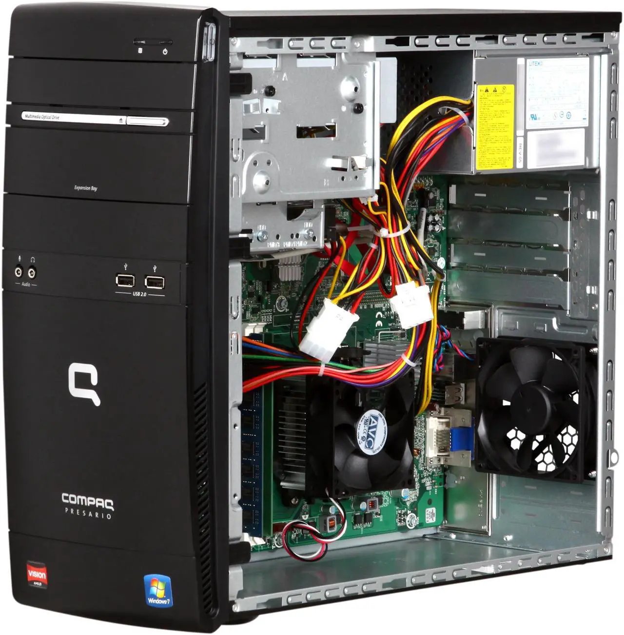 Alt view image 7 of 9 - COMPAQ Desktop PC Presario CQ5720F (BV526AA#ABA) AMD Athlon II X2 245 3GB DDR3 640GB HDD ATI Radeon 3000 IGP Windows 7 Home Premium 64-bit