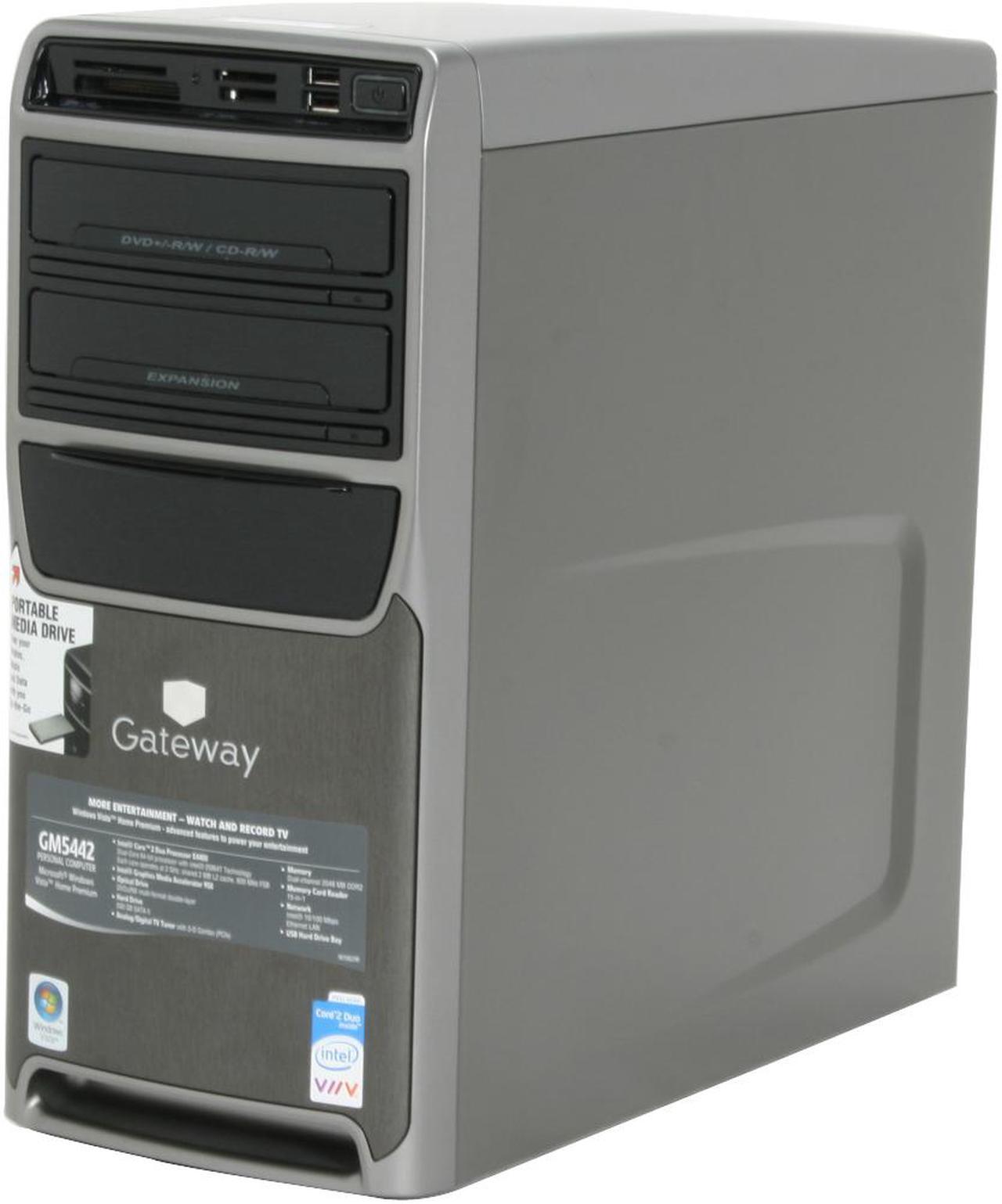 Alt view image 3 of 20 - Gateway Desktop PC GM5442 Intel Core 2 Duo E4400 2GB DDR2 500GB HDD Intel GMA 950 Windows Vista Home Premium