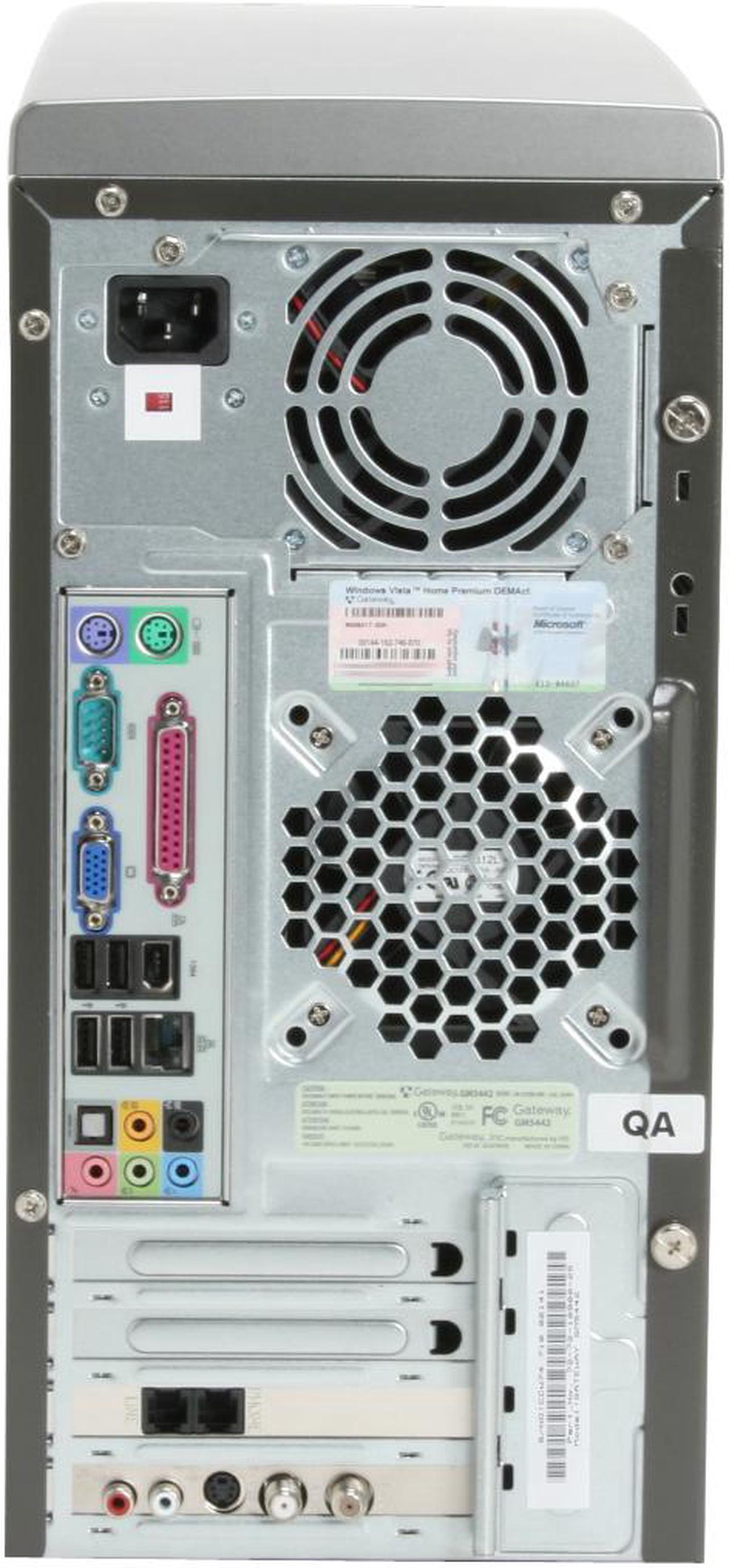 Alt view image 8 of 20 - Gateway Desktop PC GM5442 Intel Core 2 Duo E4400 2GB DDR2 500GB HDD Intel GMA 950 Windows Vista Home Premium