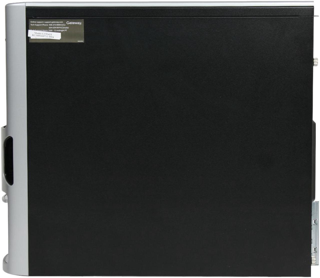 Alt view image 8 of 18 - Gateway Media Center Computer GT5242E - RA 4000+ 1GB DDR 160GB HDD NVIDIA GeForce 6100 Windows XP Media Center