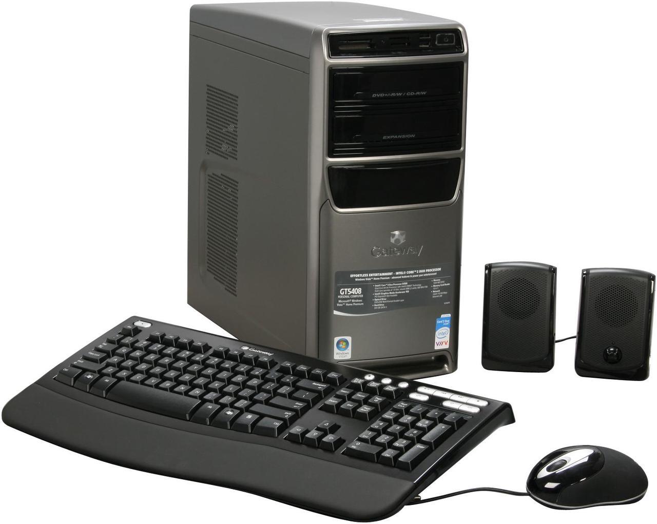 Gateway Desktop PC GT5408 - RA Intel Core 2 Duo E4300 1GB DDR2 320GB HDD Intel GMA 950 Windows Vista Home Premium