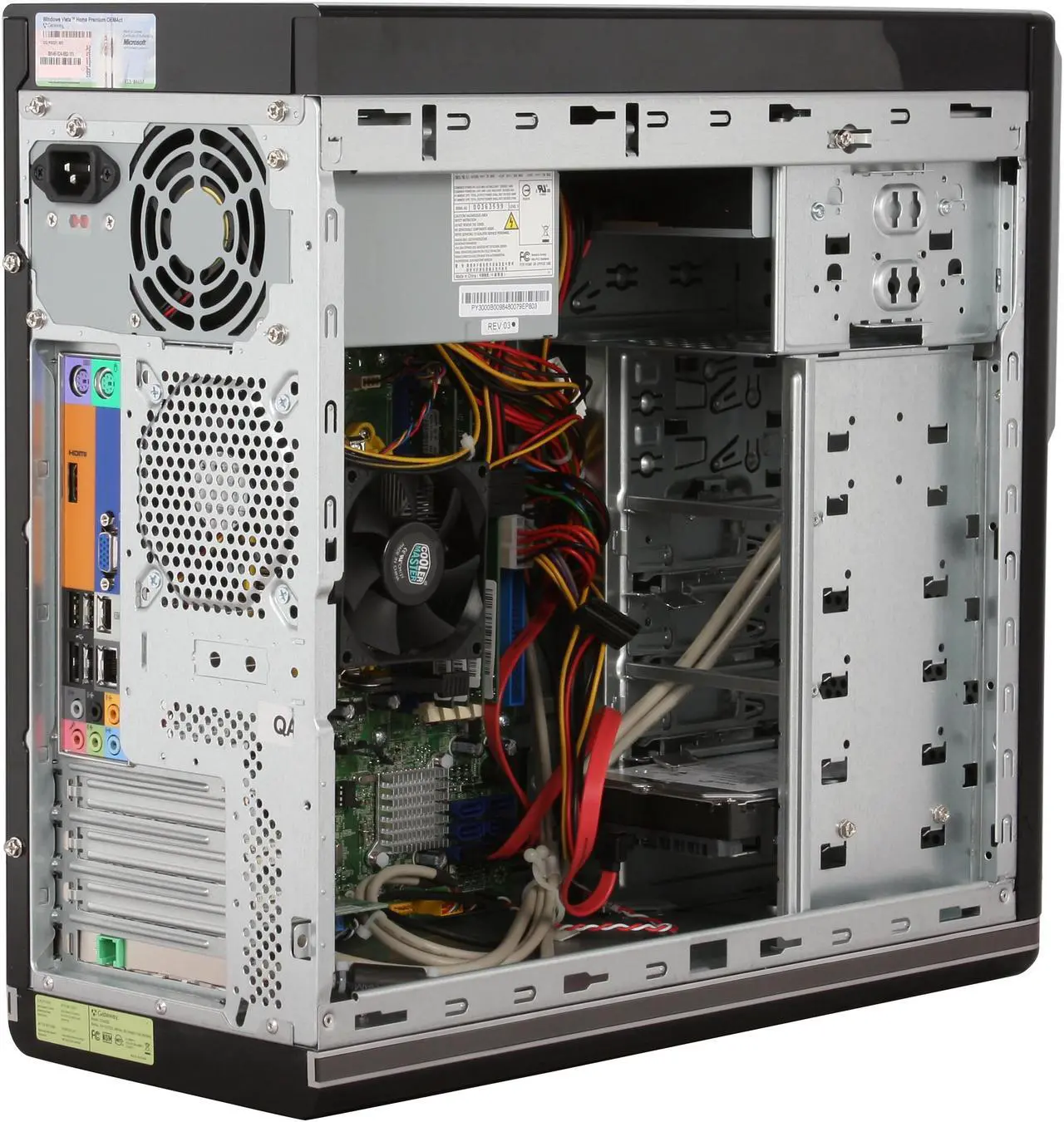 Alt view image 9 of 20 - Gateway Desktop PC DX Series DX4200-11 AMD Phenom X4 9550 6GB DDR2 750GB HDD ATI Radeon HD 3200 Windows Vista Home Premium 64-bit